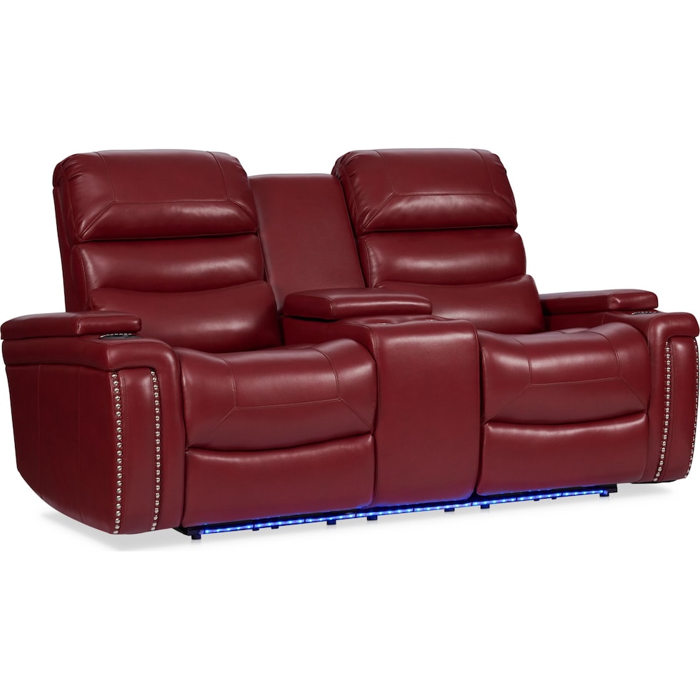 jackson red loveseat   