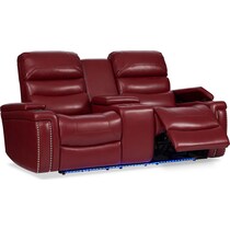 jackson red manual reclining loveseat   