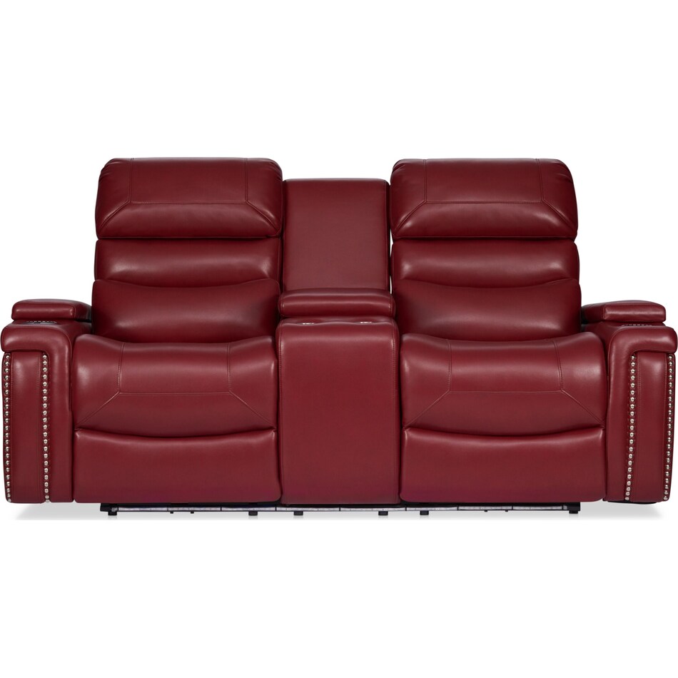 jackson red manual reclining loveseat   