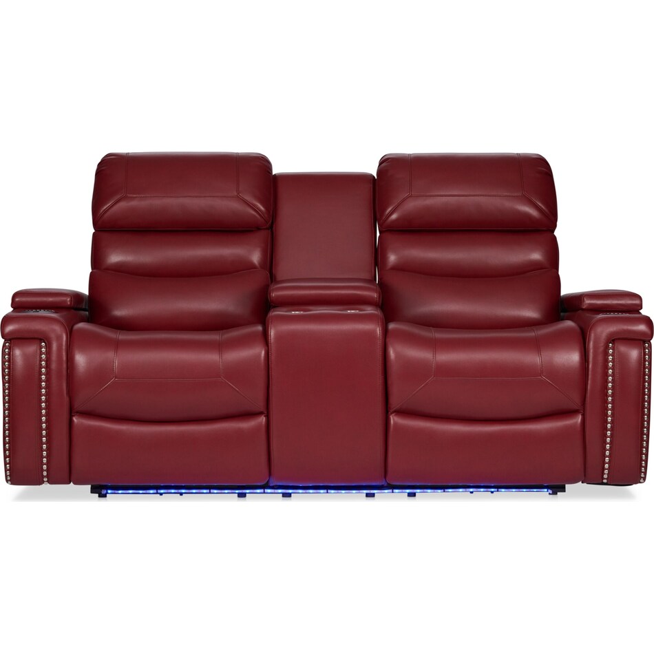 jackson red manual reclining loveseat   