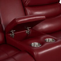 jackson red manual reclining loveseat   