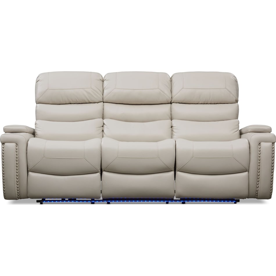 jackson white manual reclining sofa   