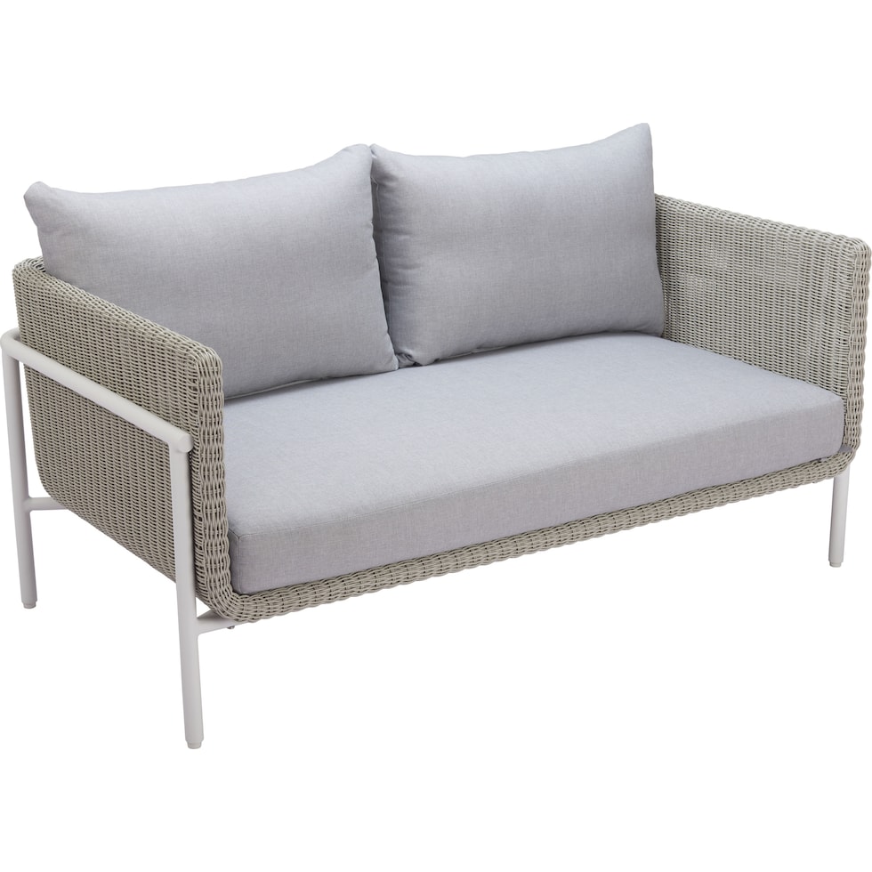 jacksonville gray outdoor loveseat   