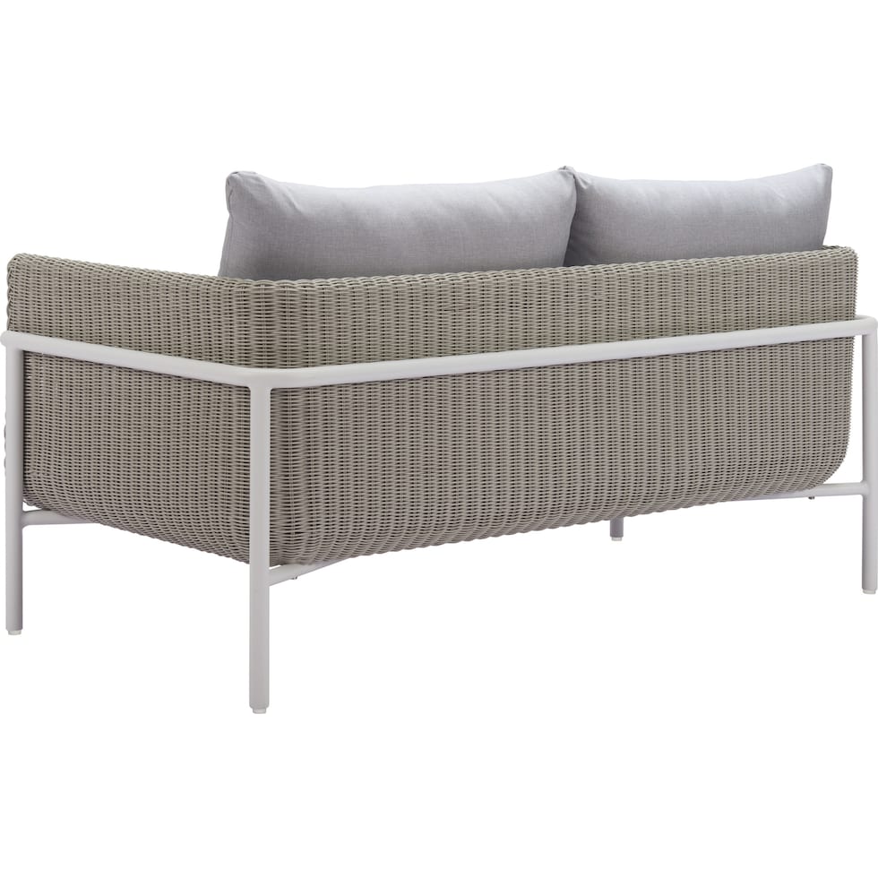 jacksonville gray outdoor loveseat   