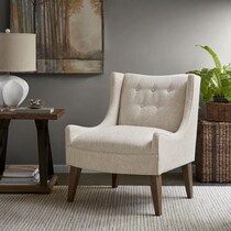 jaclyn white accent chair   
