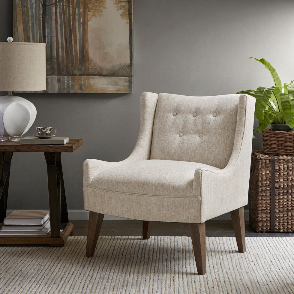 jaclyn white accent chair   