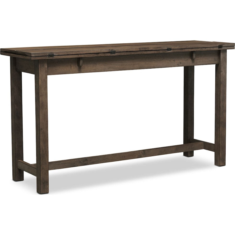 jacob dark brown sofa table   