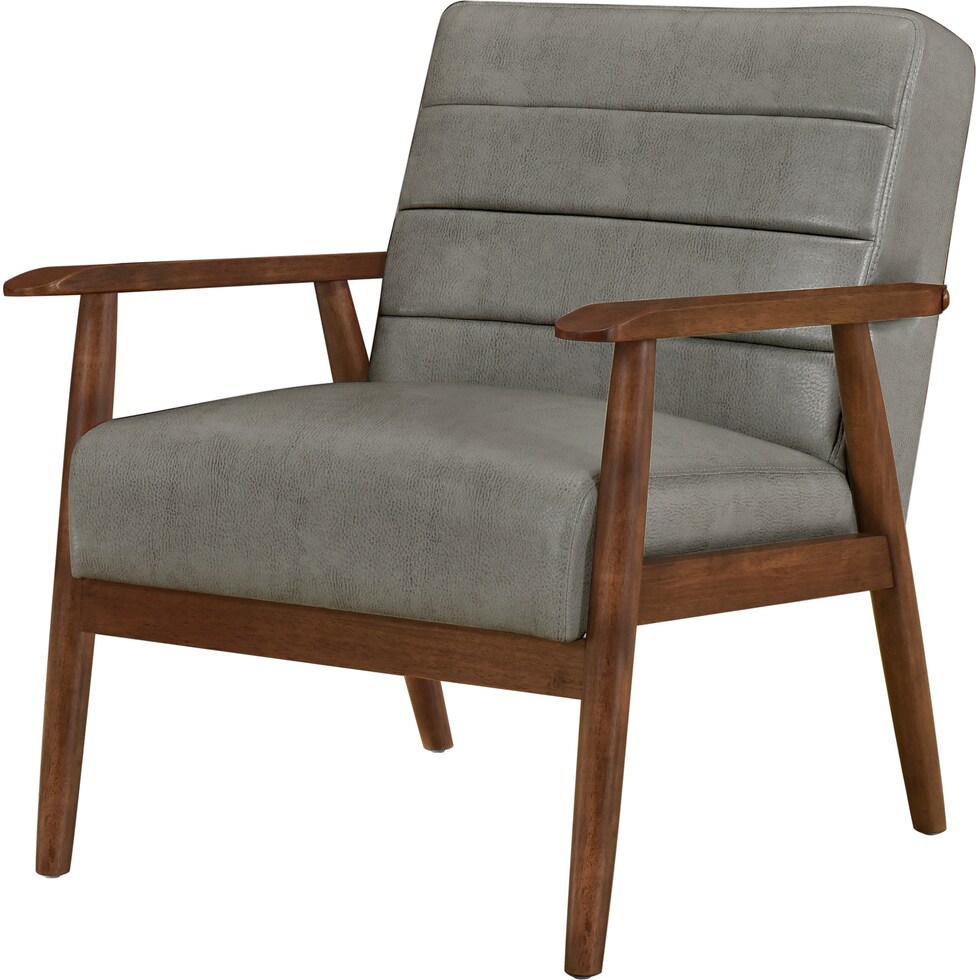 jahziel gray accent chair   
