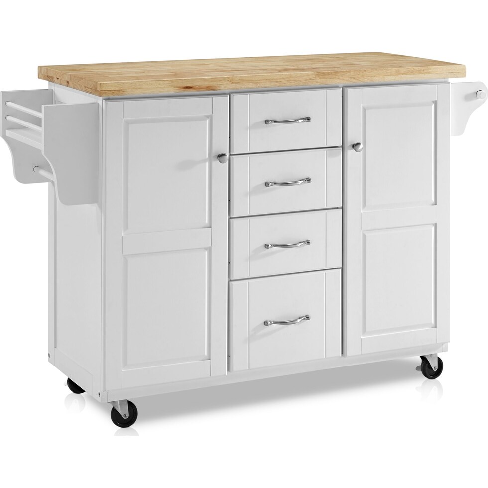 jake white kitchen cart   