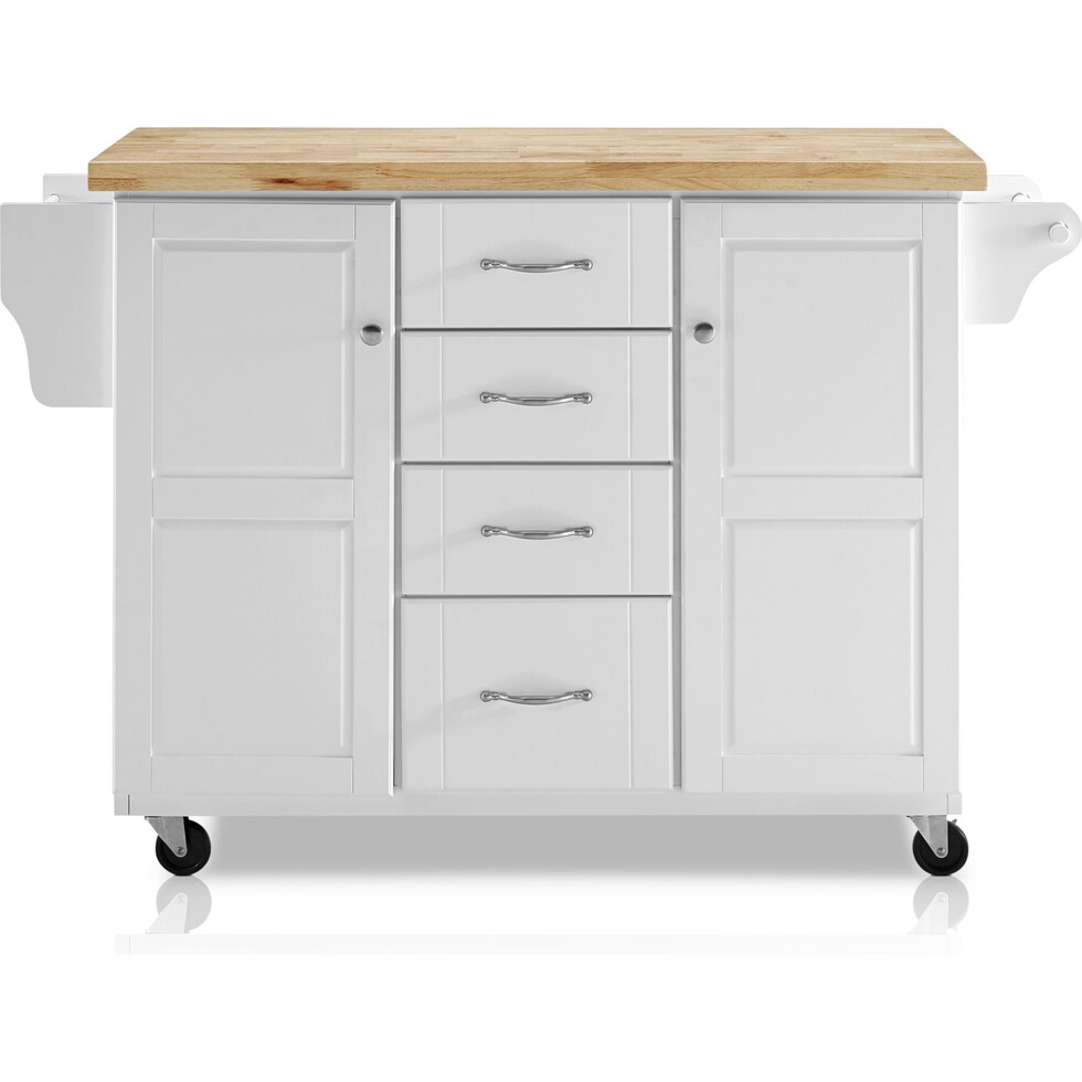 jake white kitchen cart   