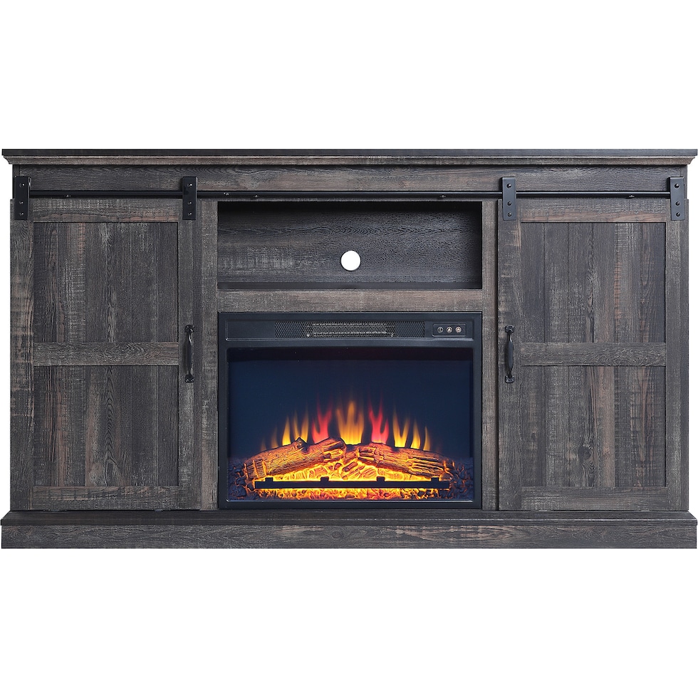 janelle dark brown fireplace tv stand   