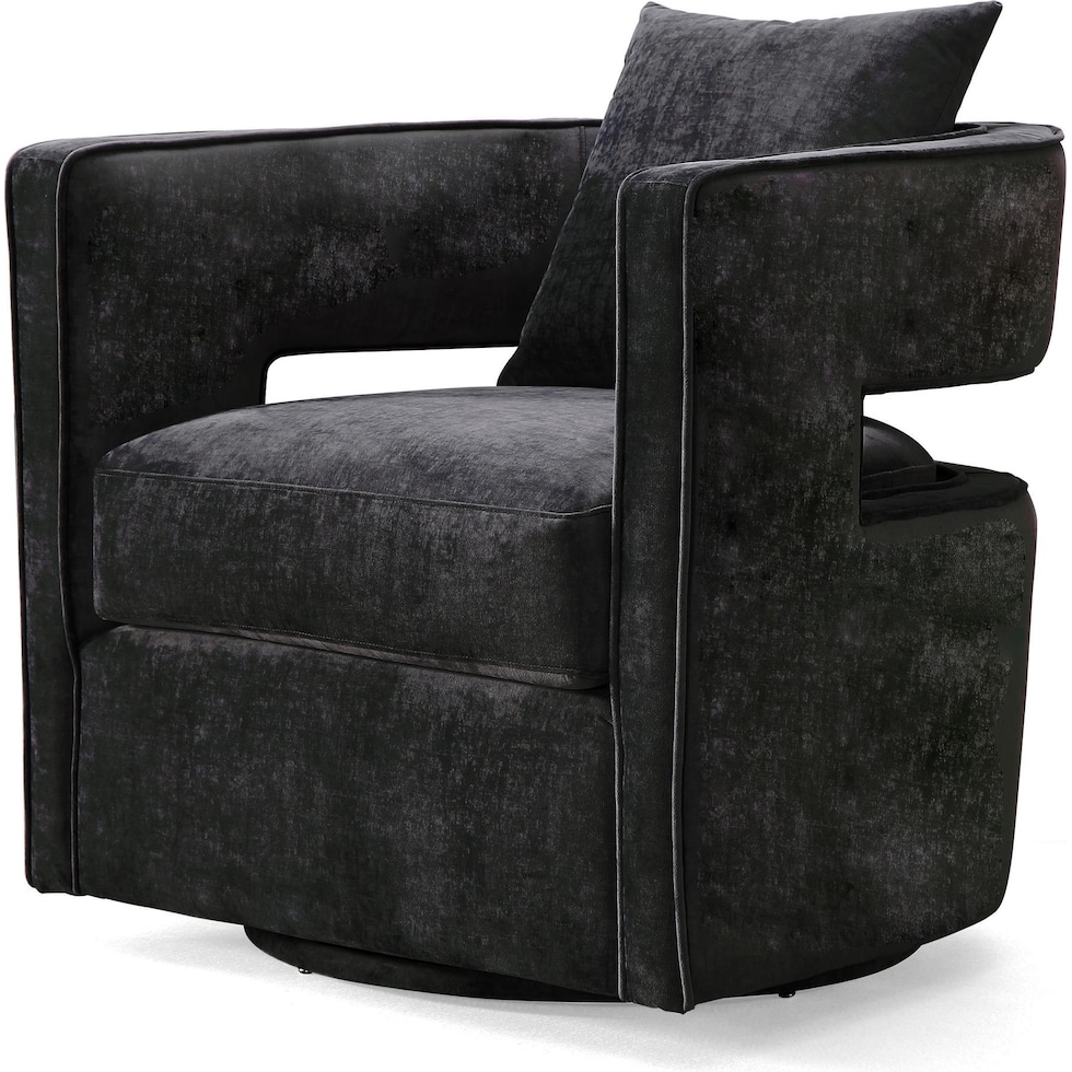 janet black accent chair   