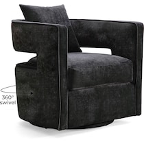 janet black accent chair   