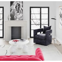 janet black accent chair   