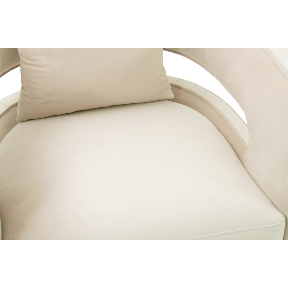 janet white accent chair   