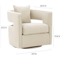 janet white accent chair   