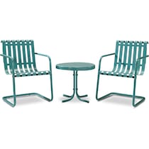 janie blue outdoor chair set   