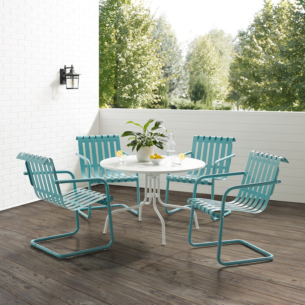 janie blue outdoor dinette   