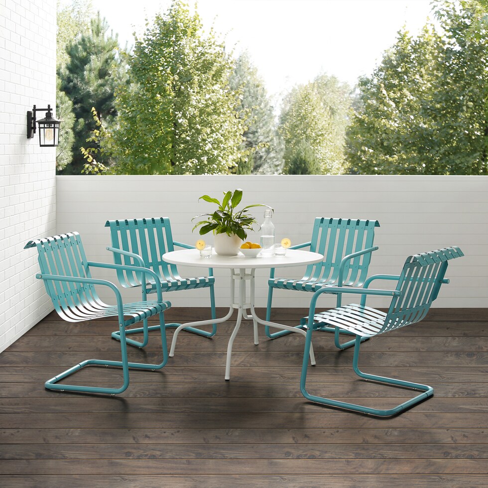 janie blue outdoor dinette   