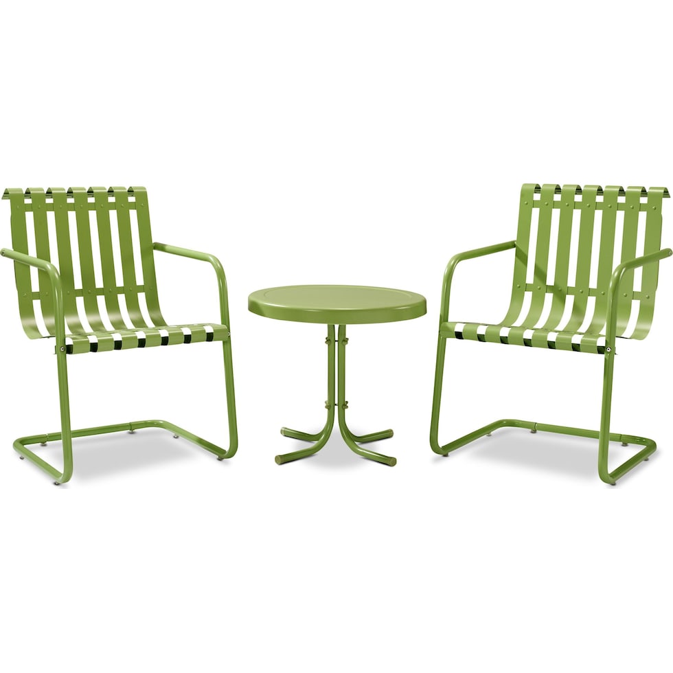 janie green outdoor chair set   