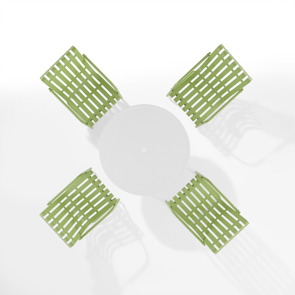 Janie 5Piece Outdoor Dining Set with 4 Chairs and Table Light Green American Signature