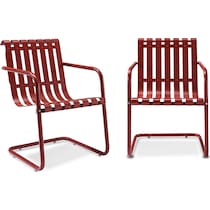 janie red outdoor chair   
