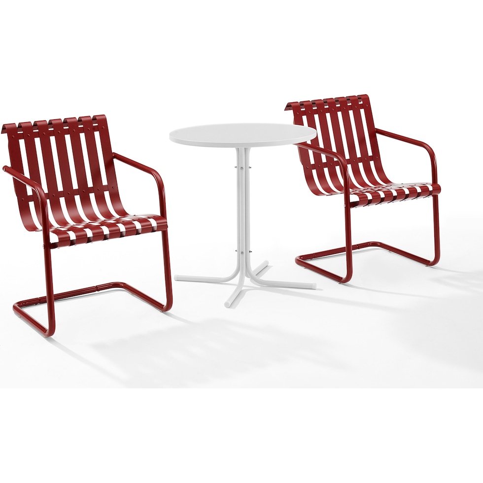 janie red outdoor dinette   