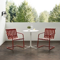 janie red outdoor dinette   