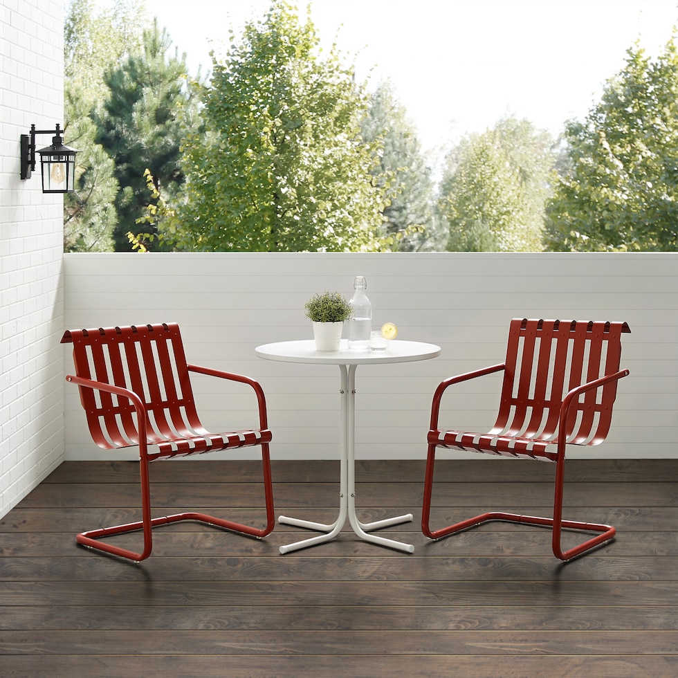 janie red outdoor dinette   