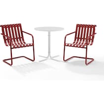 janie red outdoor dinette   