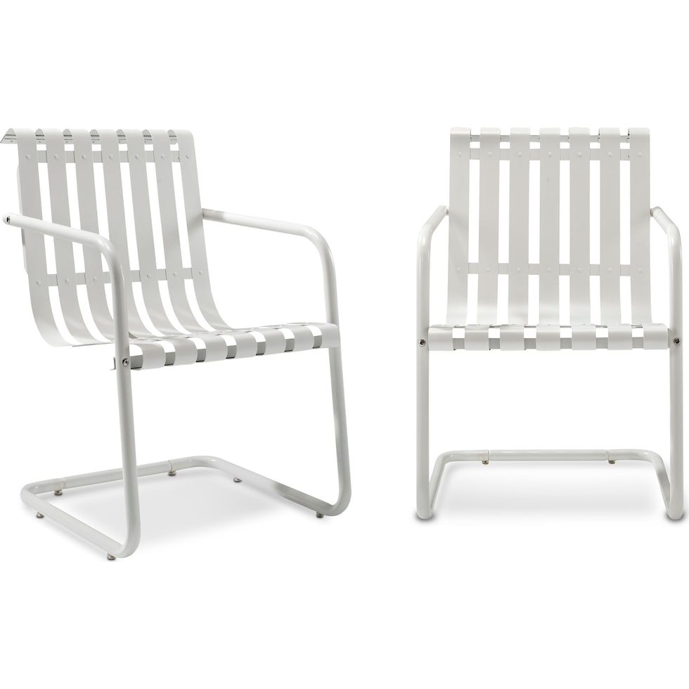 janie white outdoor chair   