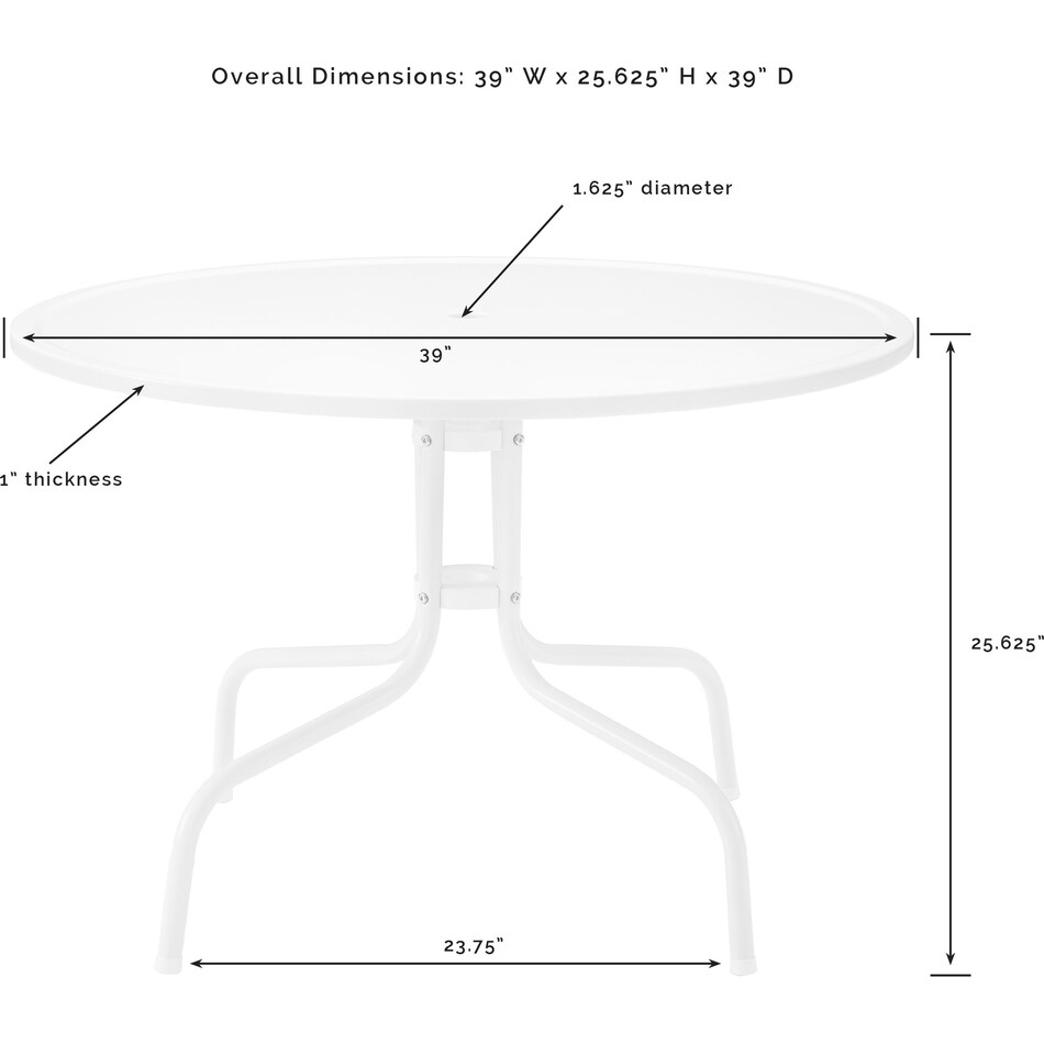 Janie 5Piece Outdoor Dining Set with 4 Chairs and Table White American Signature Furniture