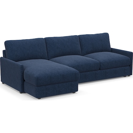 Jasper Foam Comfort 2-Piece Sectional with Left-Facing Chaise - Oslo Navy