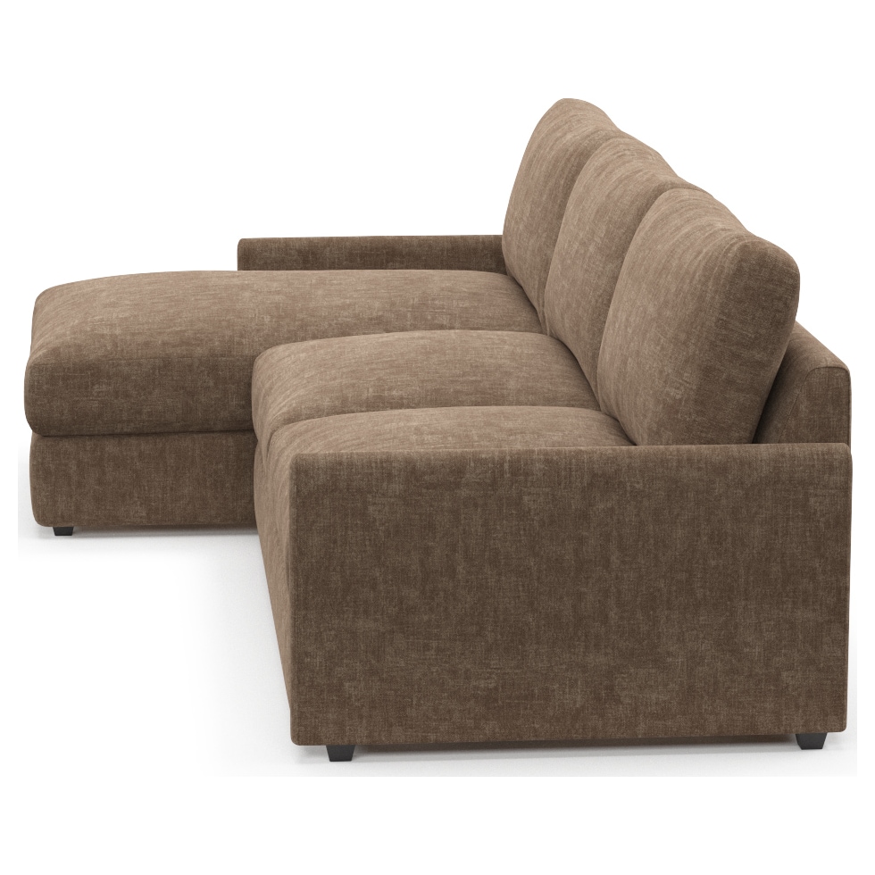 jasper dark brown sectional   