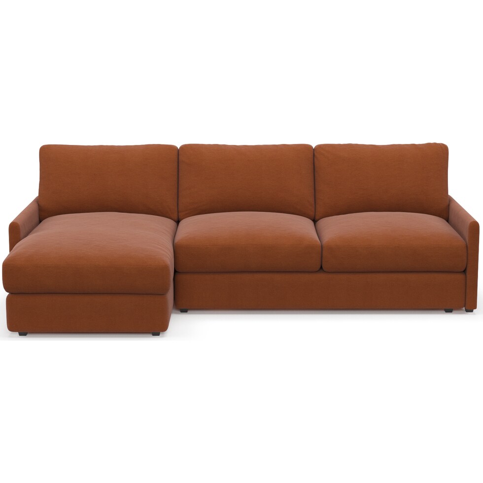 jasper orange sectional   