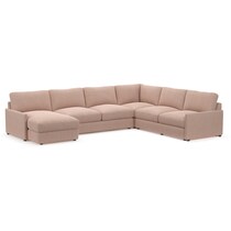 jasper pink  pc sectional   