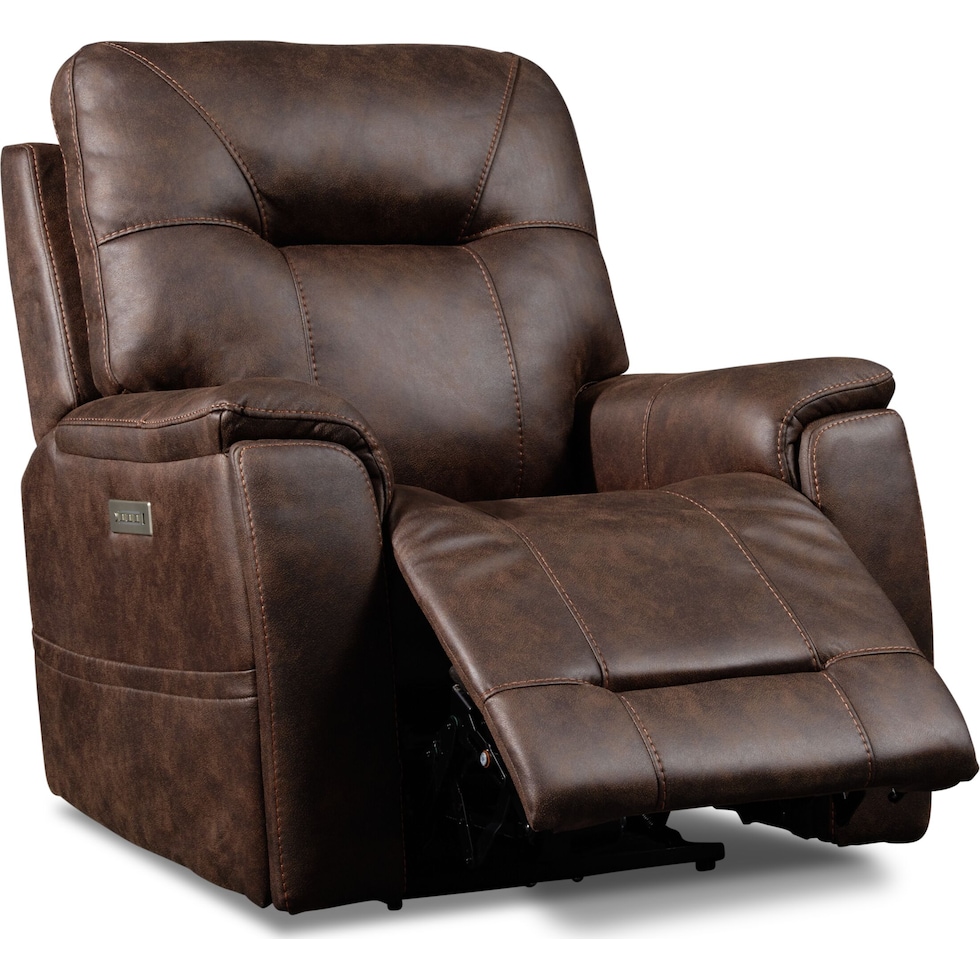 jax dark brown recliner   