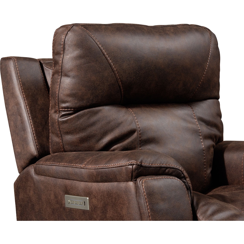 jax dark brown recliner   