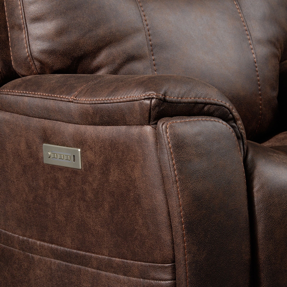 jax dark brown recliner   