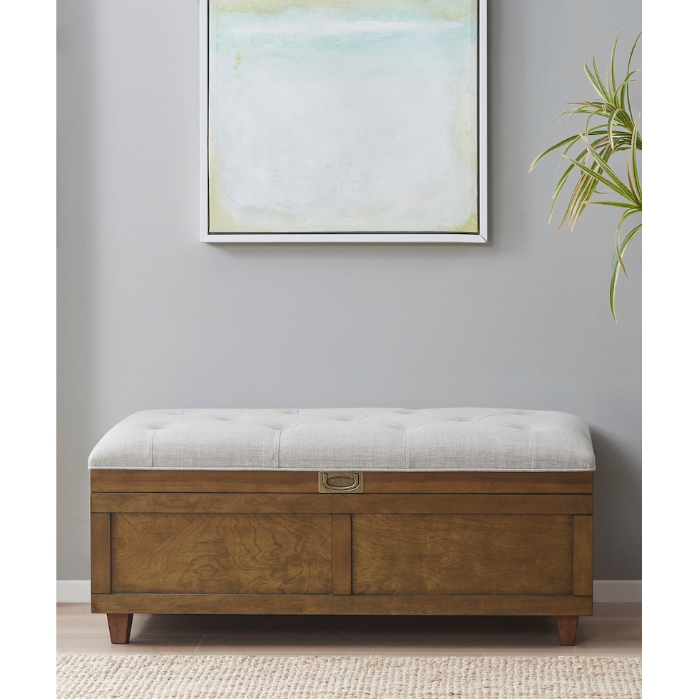 jaxine brown tan bench   