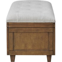 jaxine brown tan bench   