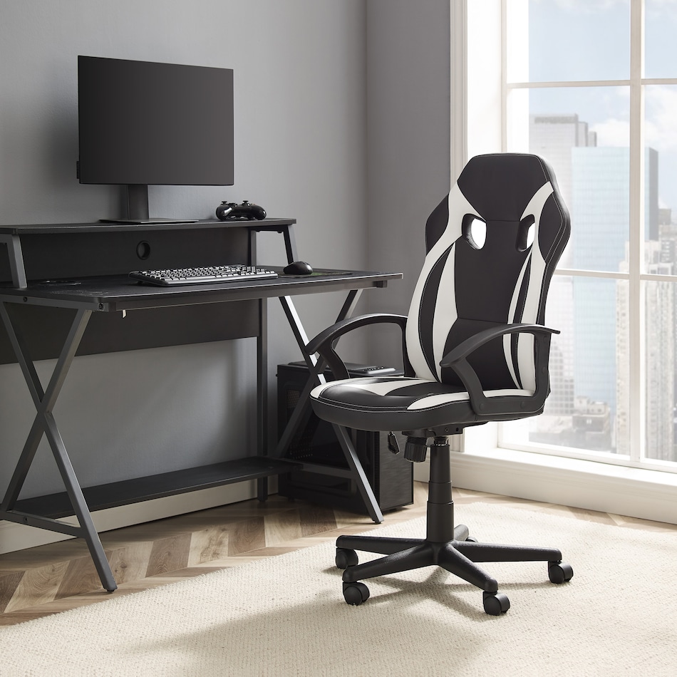 jaxon white desk chair   