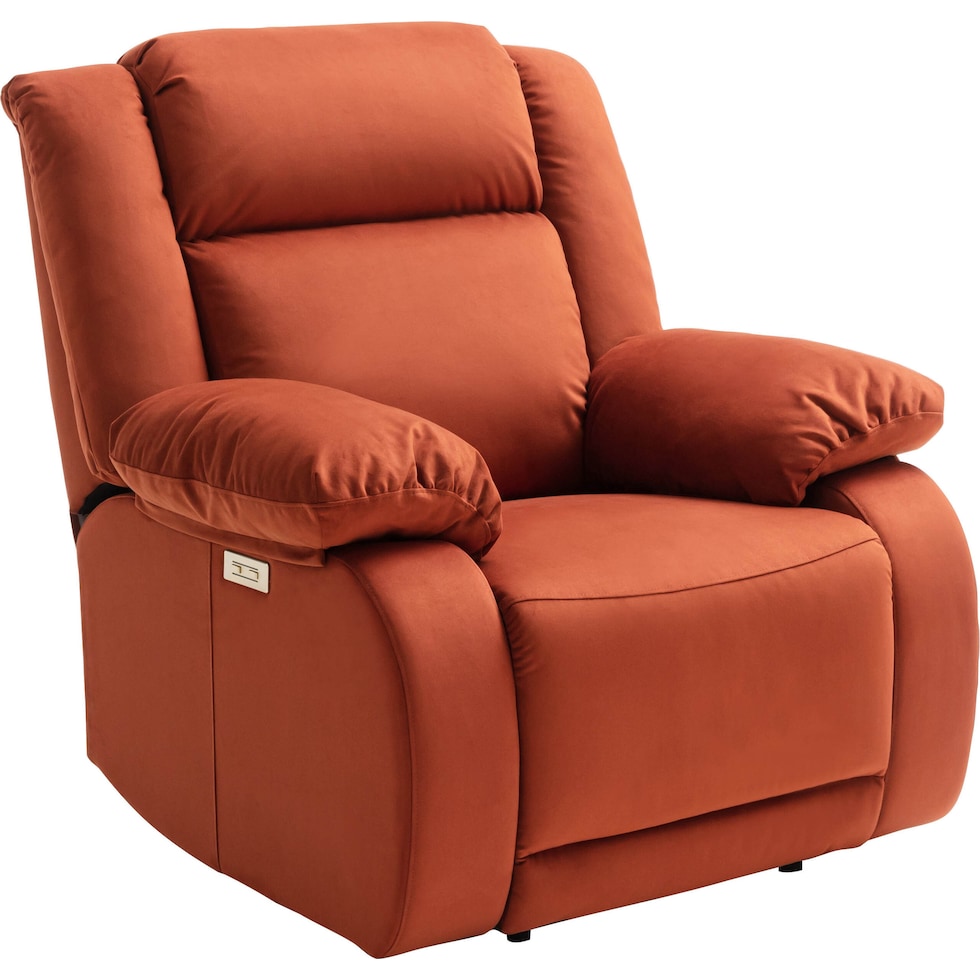 jaxson orange recliner   