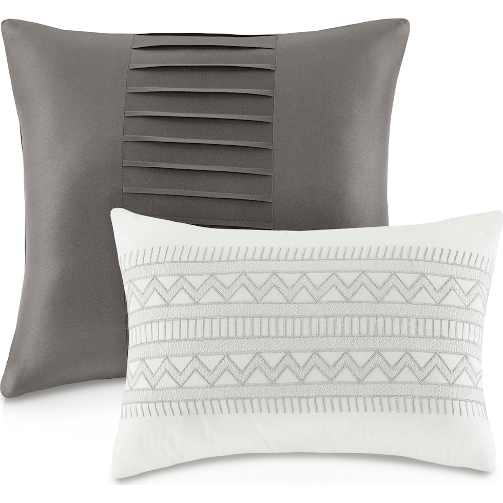 jaycee gray full queen bedding set   