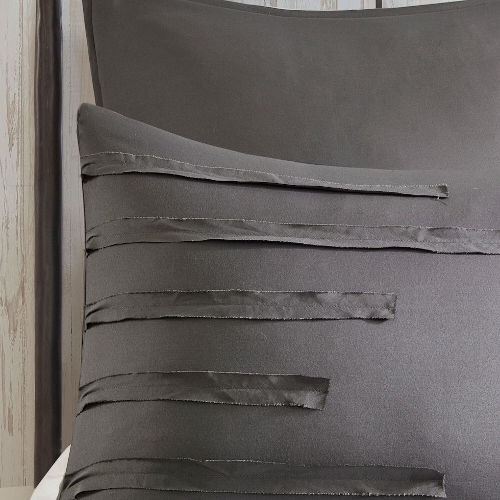 jaycee gray full queen bedding set   