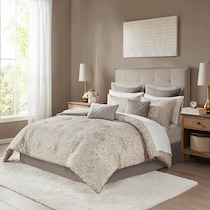 jayla light brown california king bedding set   