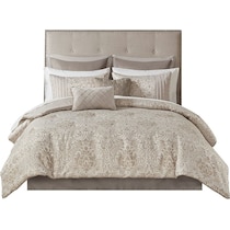 jayla light brown california king bedding set   