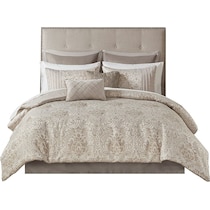 jayla light brown king bedding set   