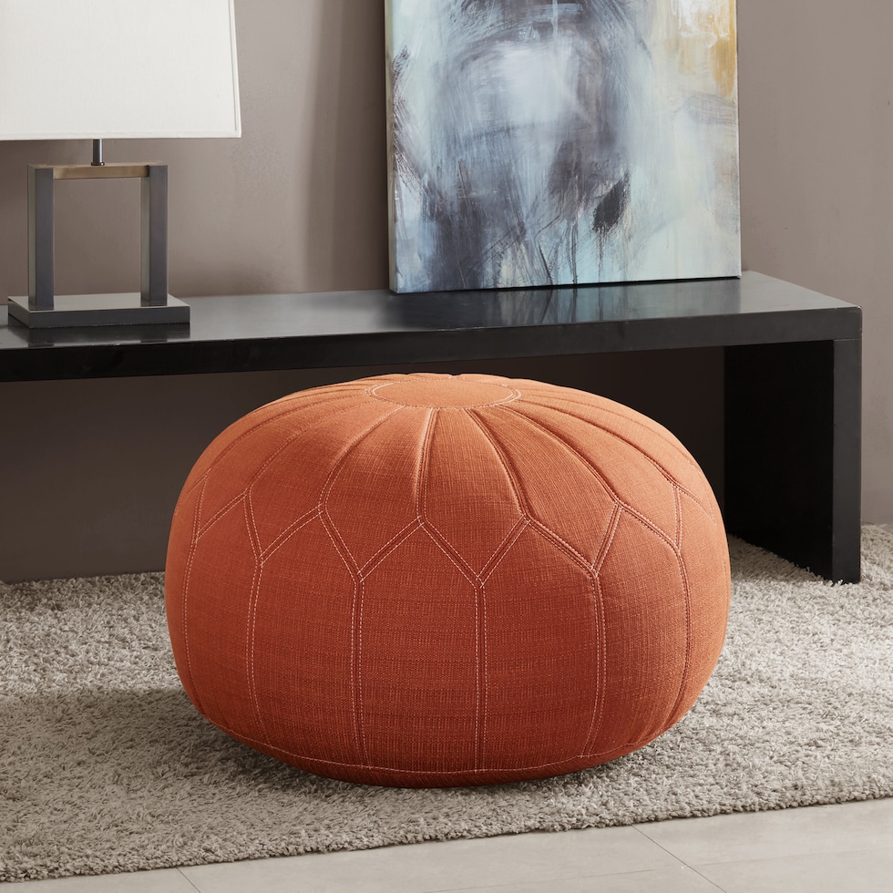 jean orange ottoman   