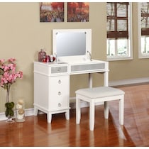 Jenna Vanity Desk And Stool American Signature Furniture